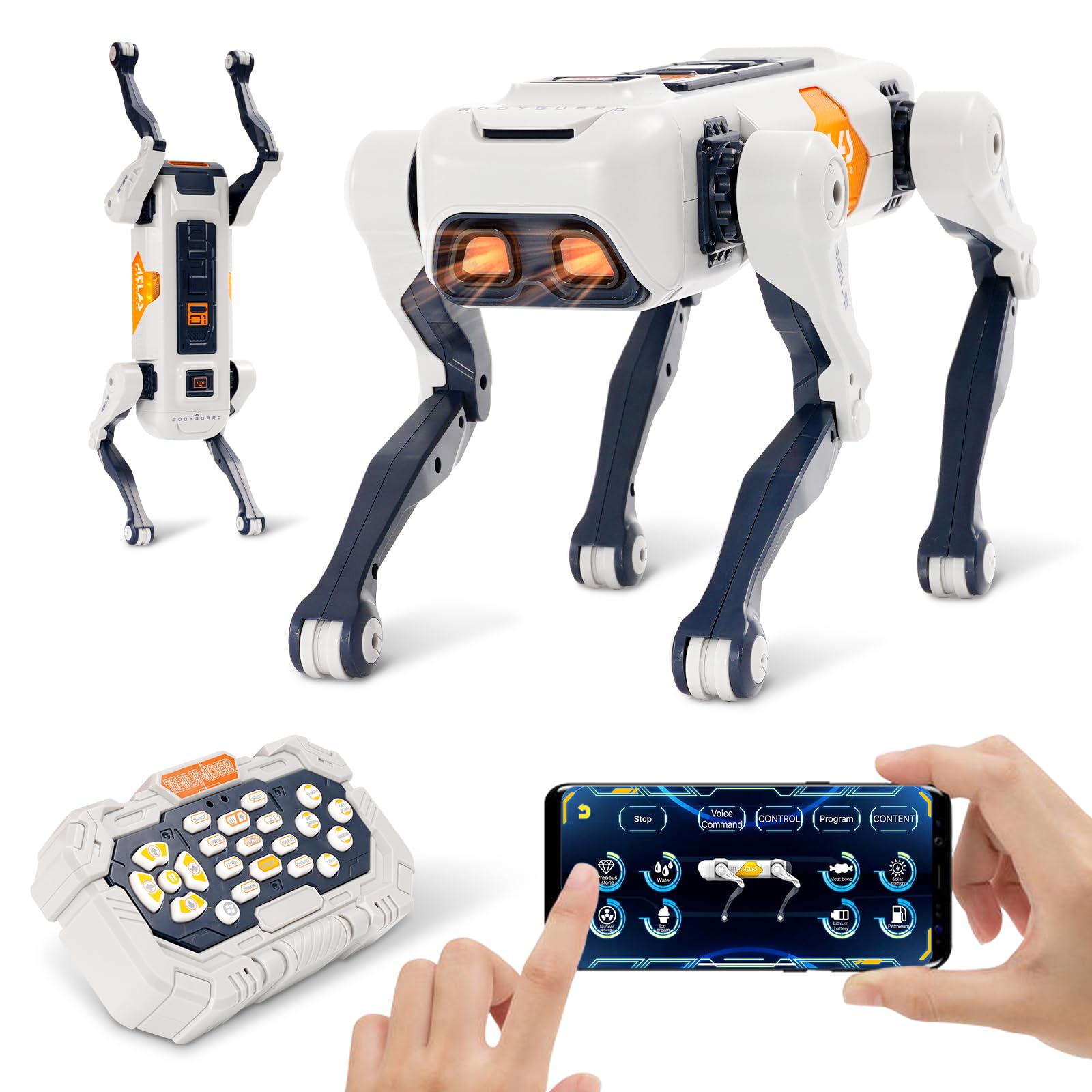 Chien Robot Programmable Jouet STEM pour Enfants avec Batterie 1200 mAh