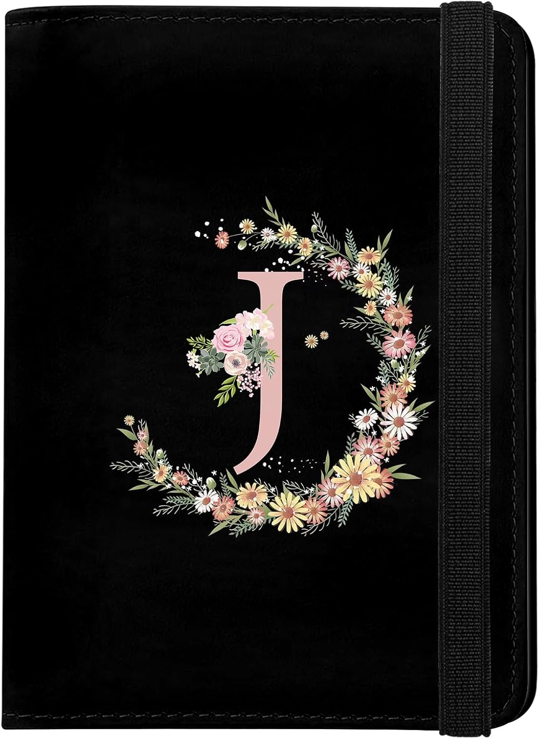 Cute Passport Holder and Holder Combo Passport Cover with RFID Blocking Women Men Compatible Wallet Credit Card Protector (Initial Monogram-J) Cute Passport Holder and Holder Combo Passport Cover with RFID Blocking Women Men Compatible Wallet Credit Card Protector (Initial Monogram-J)