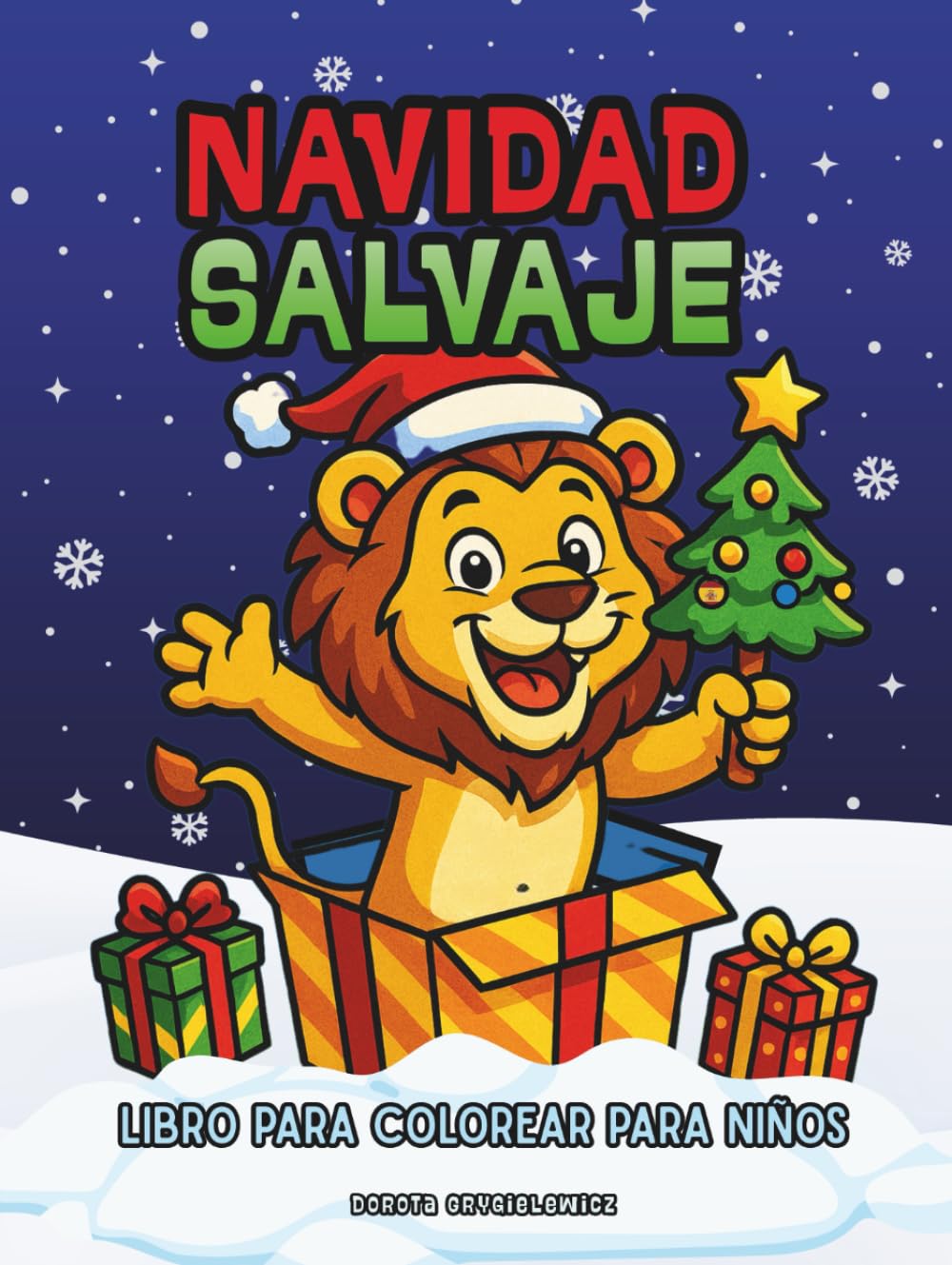 NAVIDAD SALVAJE: Libro para colorear para niños