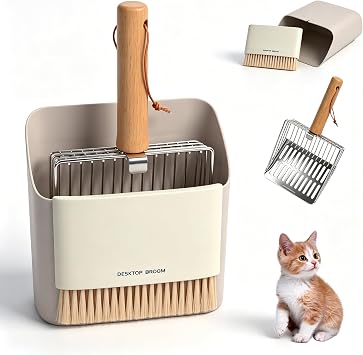 Cat Litter Scoop with Holder, Heavy Duty Stainless Steel Kitty Scooper