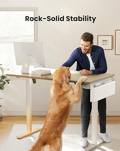 Miniatura 4 de ErGear Escritorio de pie con bolsillo de almacenamiento, estación de trabajo de altura ajustable de 40 x 24 pulgadas, eléctrico con ajustes