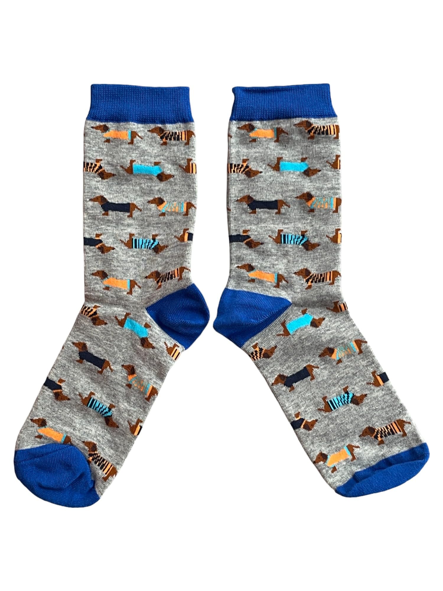 Sock Shack Women's Grey Silly Sausages Wiener Dachshund Dogs Socks One Pair Multicolour 4-8 Uk/37-42 Eur/6-10 Us