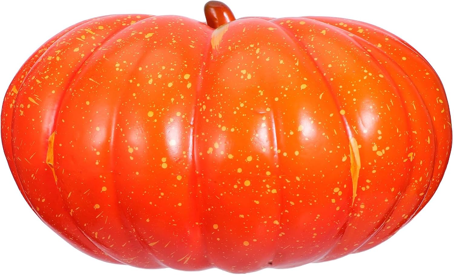LIFKOME Artificial Foam Pumpkin Fall Harvest Decoration, Orange Faux Pumpkin Figurine for Thanksgiving and Halloween Table Centerpiece, Autumn Seasonal Home Decor