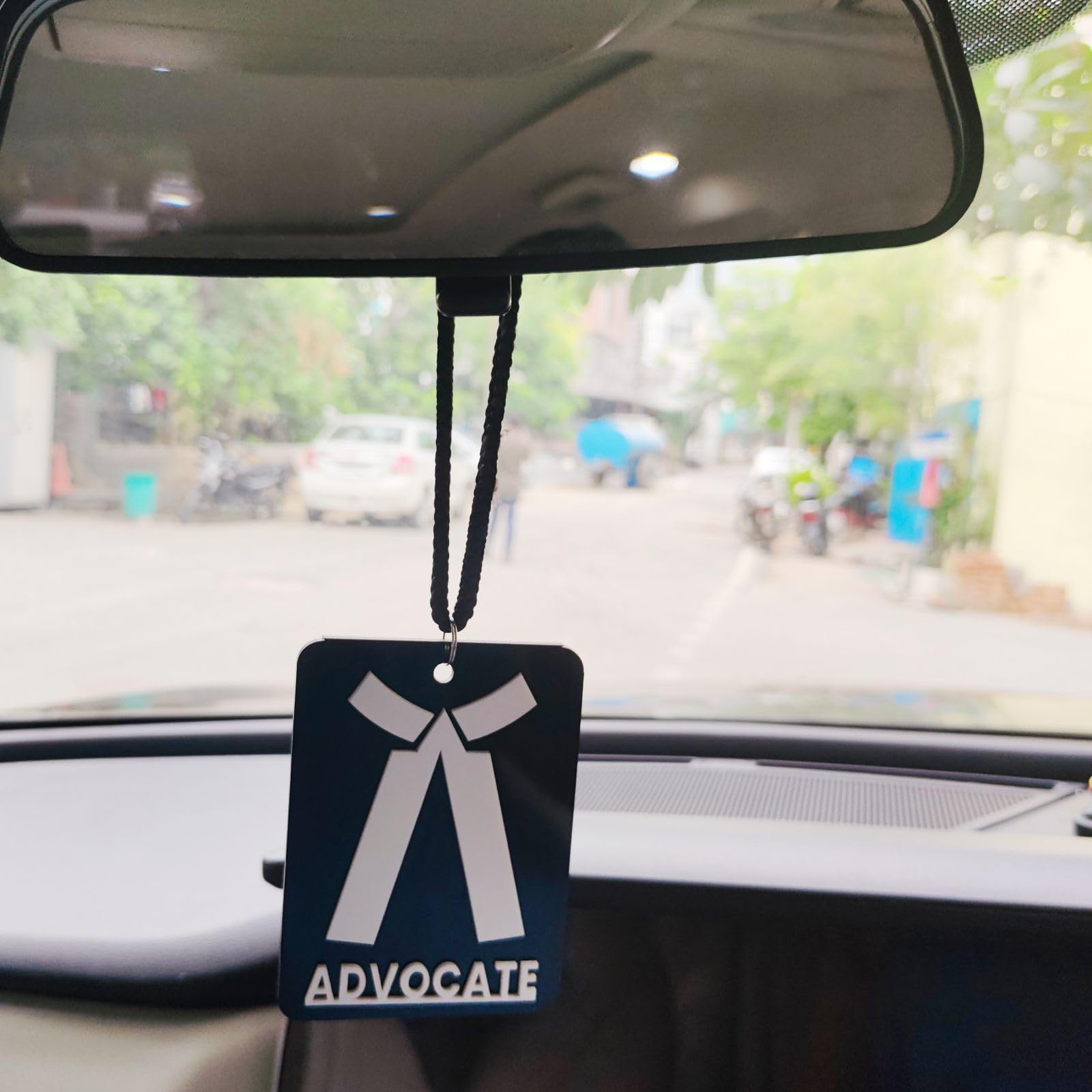CVANU Acrylic Car Hanging Accessories Advocate Embossed Both Side for Car Decoration(3" x4inch)_c1