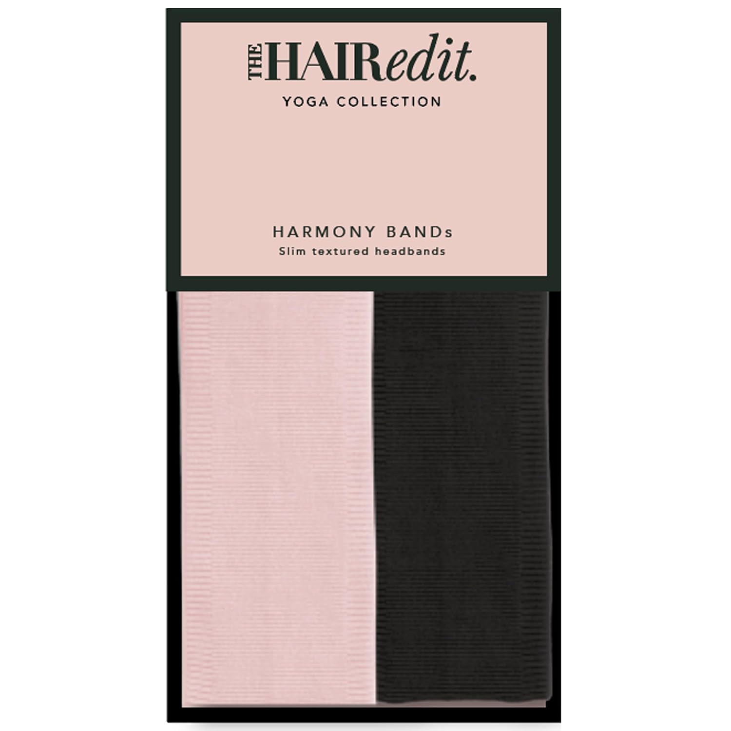 The Hair Edit Harmony Slim Textured Headbands for Women, Non-Slip Lightweight Headbands, Moisture-Absorbing Fabric for Yoga, Workouts & Everyday Wear, Hair Accessories for Women & Girls, 2-Pack