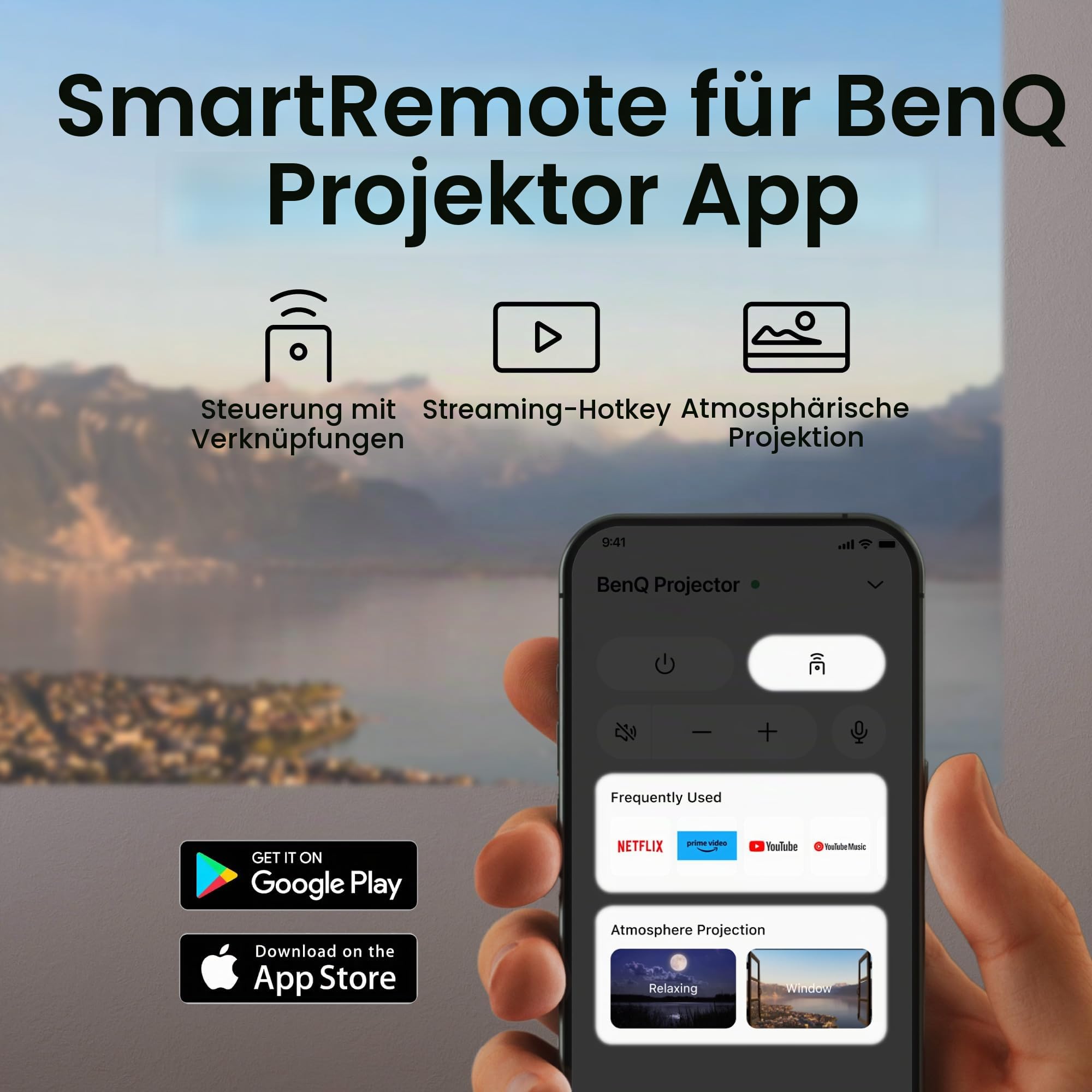 BenQ TK705STi 4K HDR Kurzdistanz Beamer, 3000 ANSI-Lumen, Google TV, Netflix, geringer Input-Lag, automatische Bildanpassung, Bluetooth, HDMI 2.1, MEMC, HDR 10+, leiser Beamer, Grau