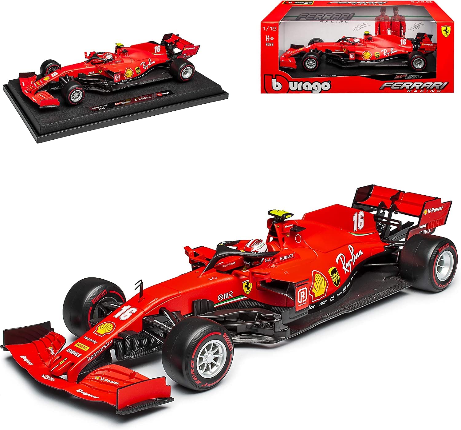 Amazon.com: Bburago 1:18 SFR Ferrari SF1000 (2020) - Vettel