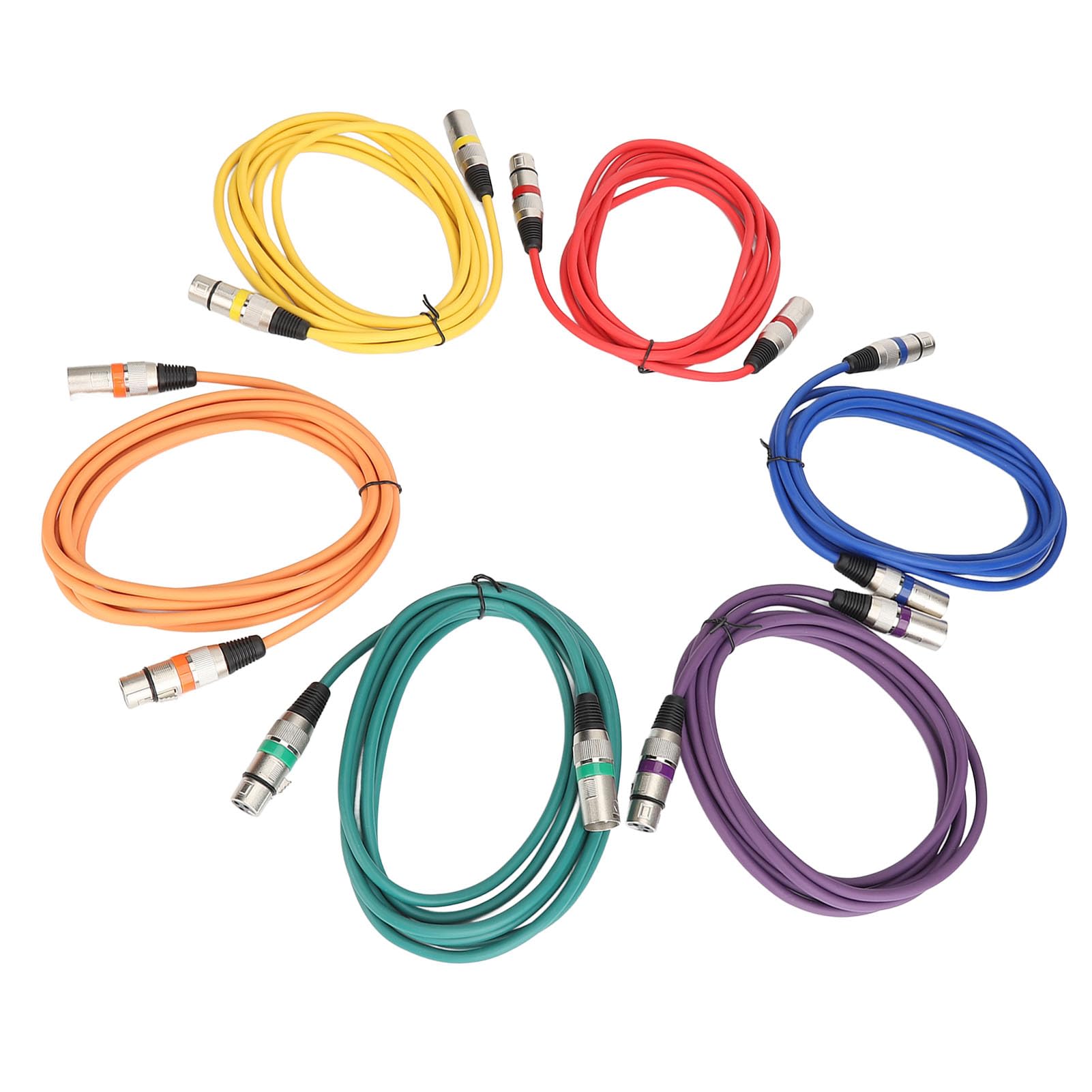 XLR Kabel męski na żeński Premium Profesjonalny kabel audio z podwójnym ekranowaniem do mikrofonów Miksery Interfejs audio Stop cynku Miedź beztlenowa 10 stóp 6 sztuk