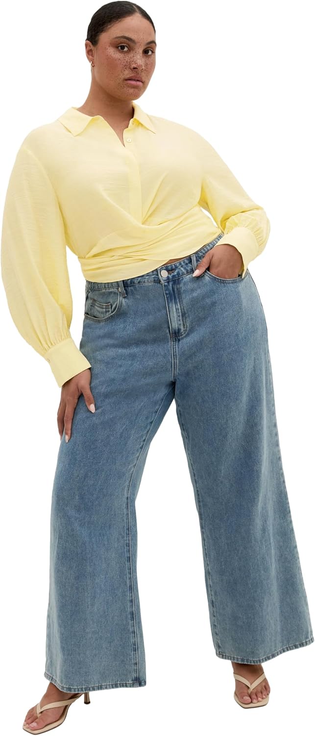 City Chic Plus Size Shirt - Rosabella Hem Detail