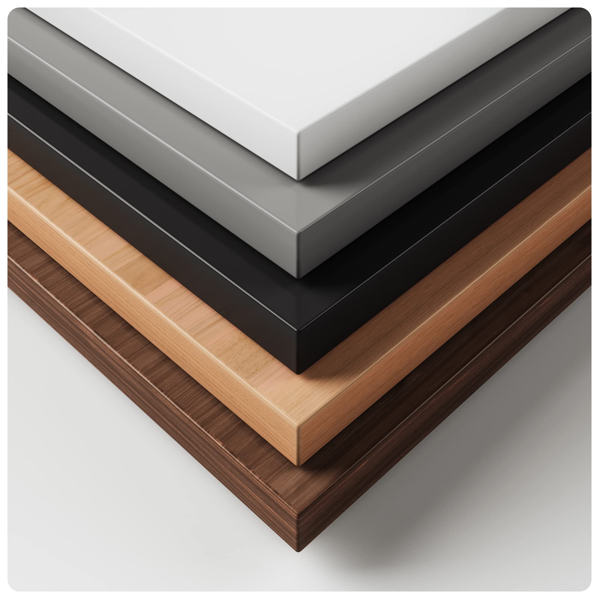 Desktronic - Plateau de Table - Fabriqué en Europe - Stable et Durable - 25 mm - 140 x 70 cm - Idéal pour Bureau réglable en Hauteur et Table à Manger, etc - en Bois de Noyer