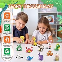 Vista 4 de Air Dry Clay for Kids Air Clay Art Kits 12 Box Animals Theme Air Dry Modeling Clay Kit w/Sculpting Tools& Step-by-Step Tutorials,Ultra Soft