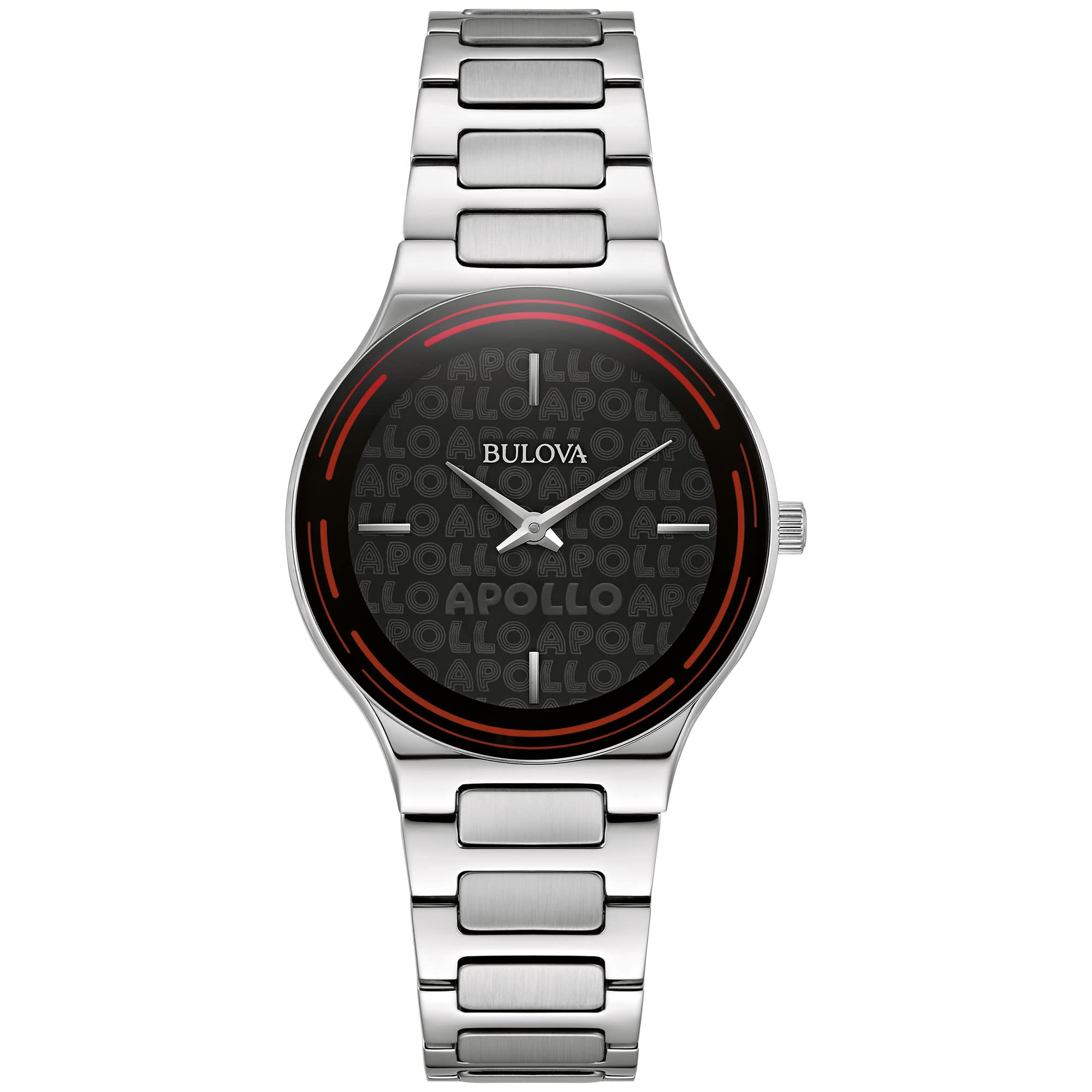 Montre à quartz Bulova acier inoxydable argenté 32mm cristal moderne