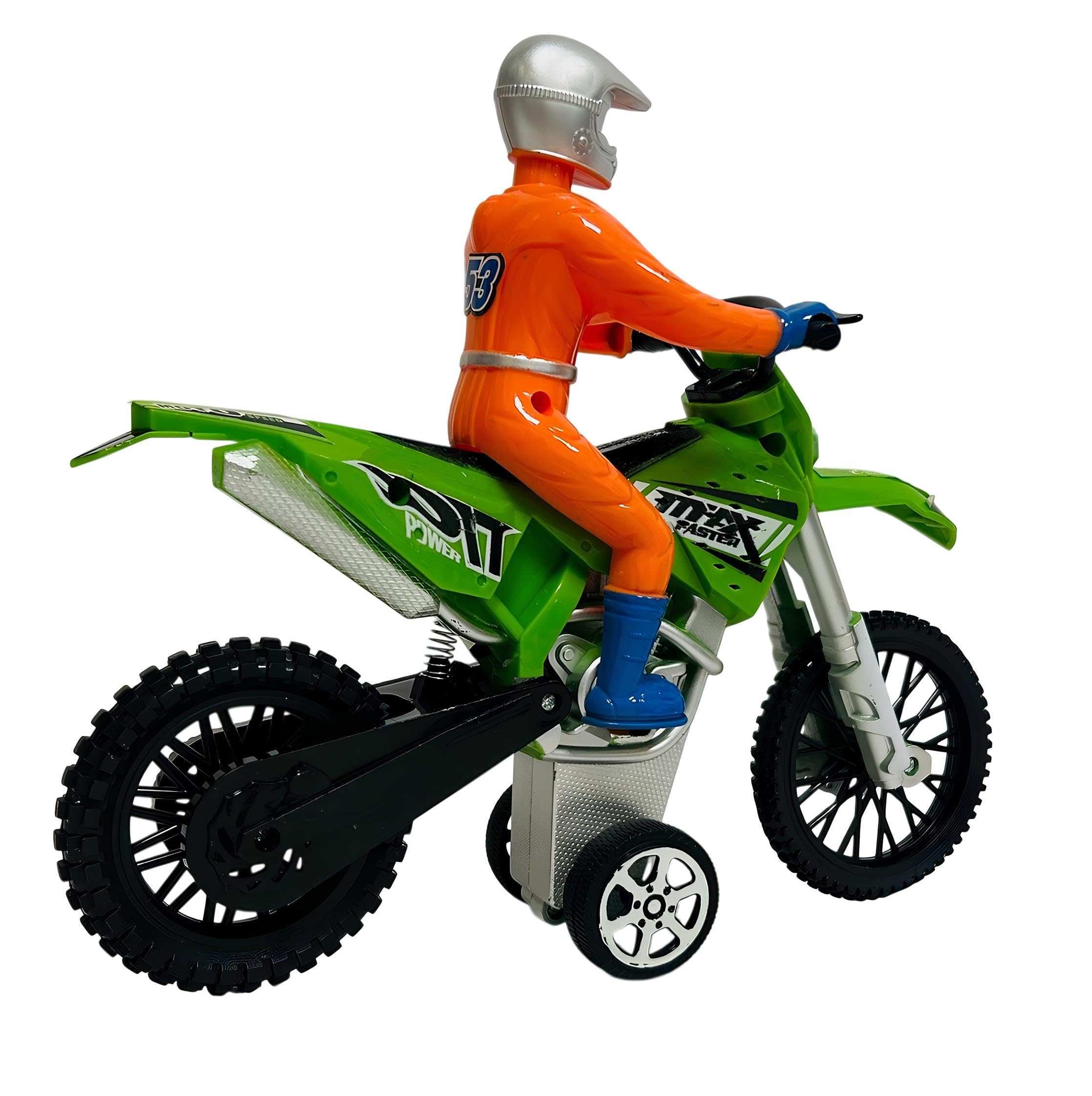 Modèle Moto Cross Moto Jouet Lumières Sons Réels et Musique avec Mouvement à Embrayage avec Pilote Moto pour Enfants Moto Jeu Dirt Bike Cross Modèle Couleurs Assorties Couleur Aléatoire