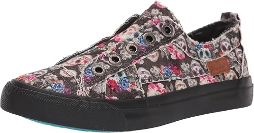 Blowfish Malibu Femme Play Legacy Basket, Imprimé crâne de Sucre Anthracite, 40.