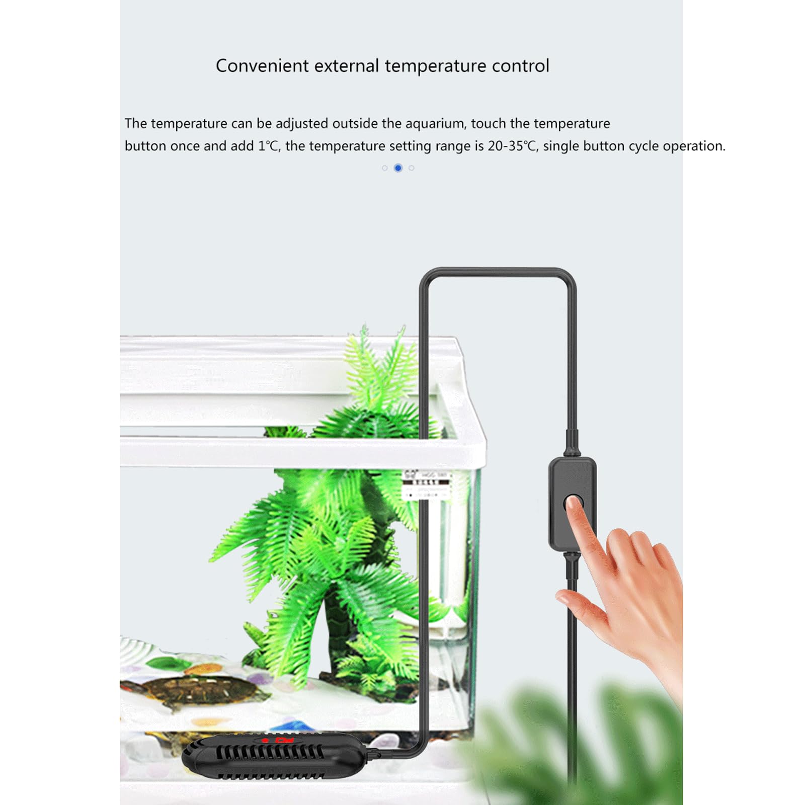 Aquarium-Heizstab, Schildkröte, präzise Temperaturregelung, Heizung für niedrigen Wasserstand, 100 W (100 W)