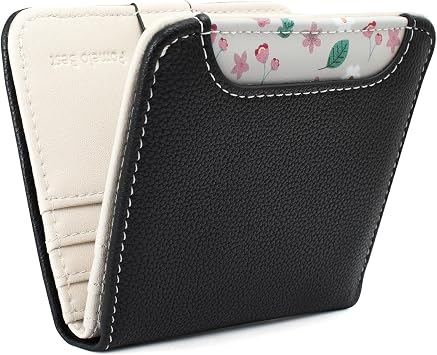 Pomelo Best Women's Small Wallet with RFID Protection, Mini Purse PU Leather, Stylish Design, Lightweight & Practical for Everyday Use and Travel Black
