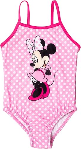 Vista 4 de Disney Princess Ariel Frozen Minnie Mouse - Conjunto de natación para niñas, paquete múltiple de natación con protección UPF 50+, secado rápido