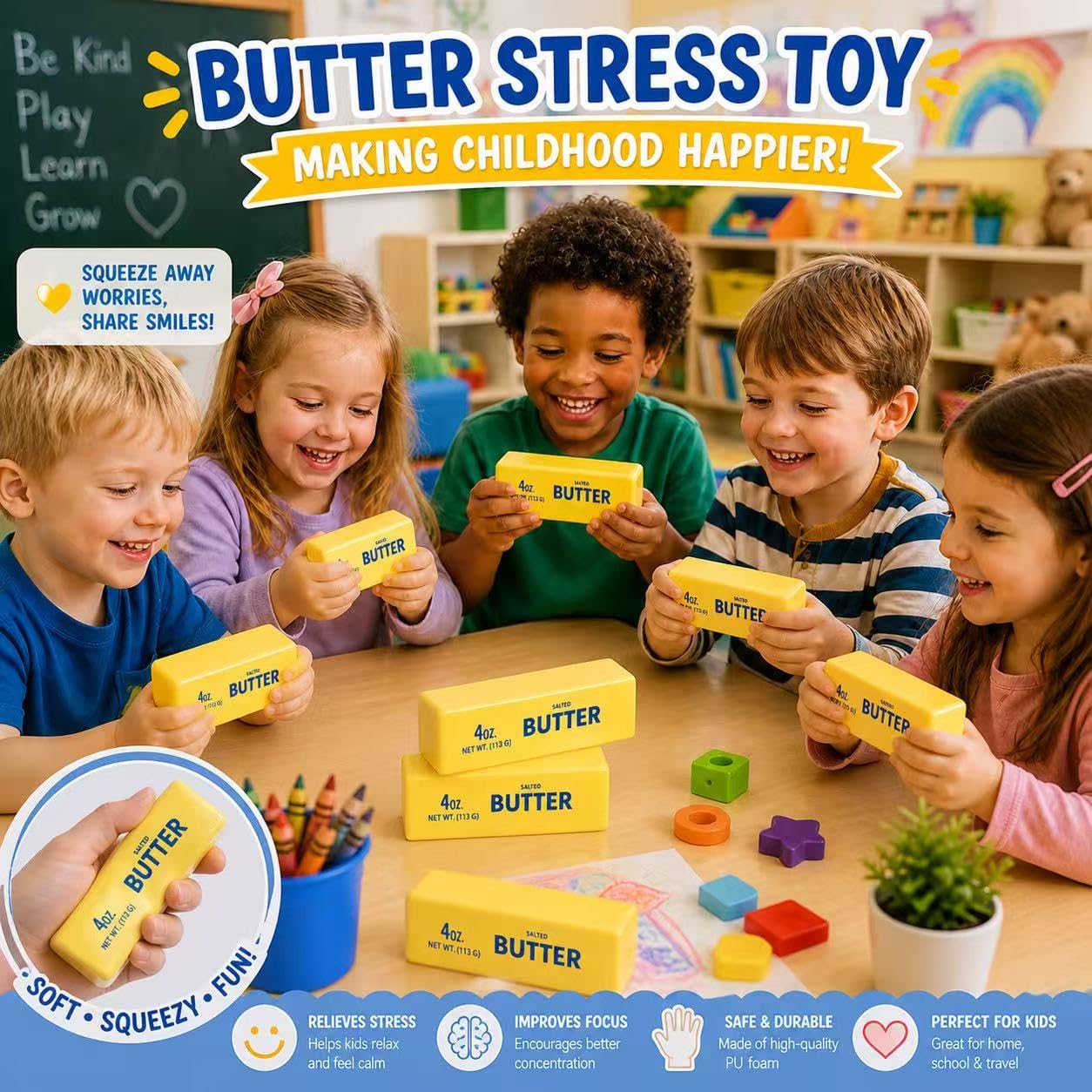 Butter Squishy,Squeeze Toys,2026 New Soft Novelty Toy,Realistic Butter Stick Fidget, Slow Rising Soft Stress Toy for Adults Stress Relief & Anxiety Relief (Butter-1PCS) — Amazon image 6
