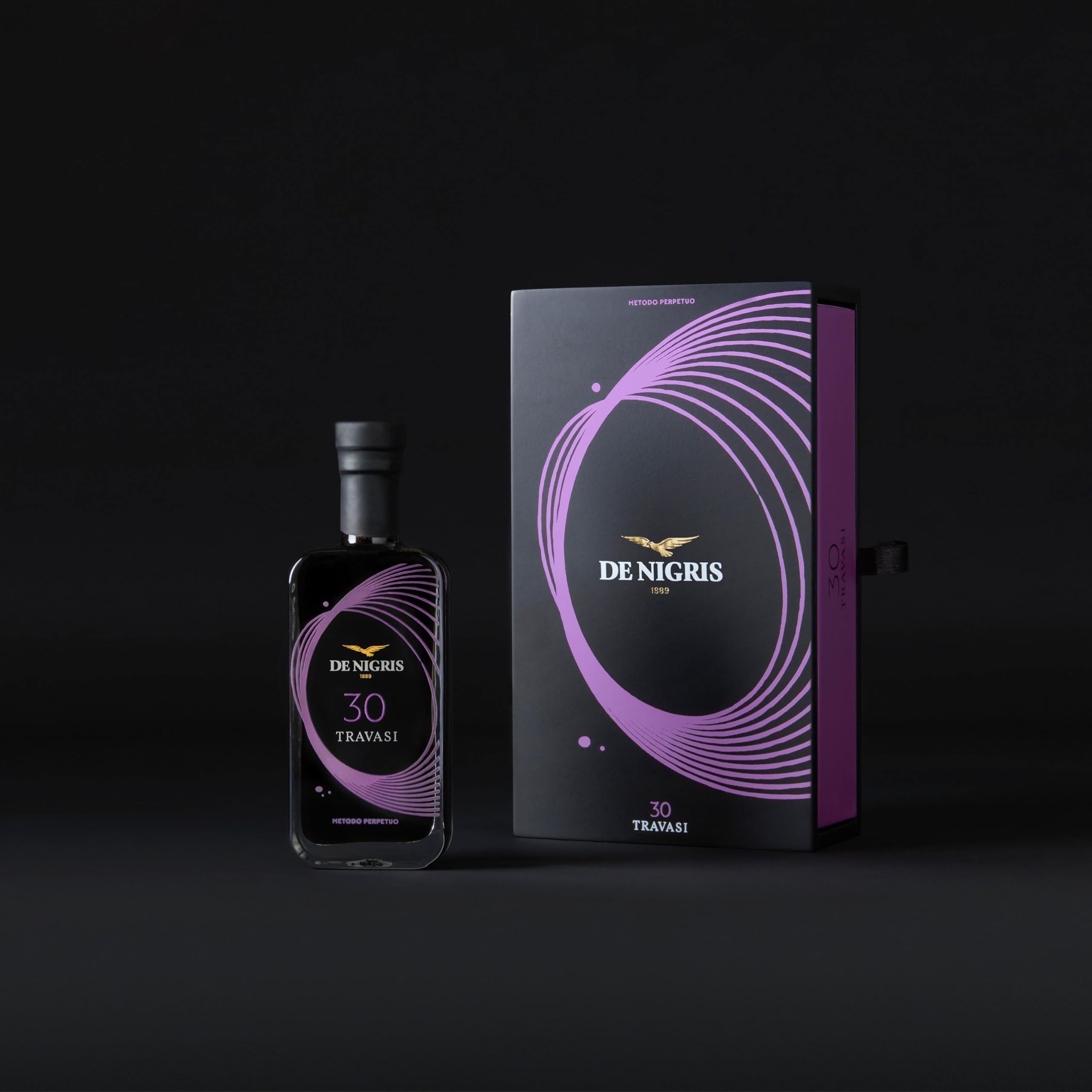 De Nigris 1889 Condimento 30 Travasi | Condimento A Base di Mosto D'uva Cotto Invecchiato | Equilibrio Perfetto Tra Eleganza e Freschezza, 100ml