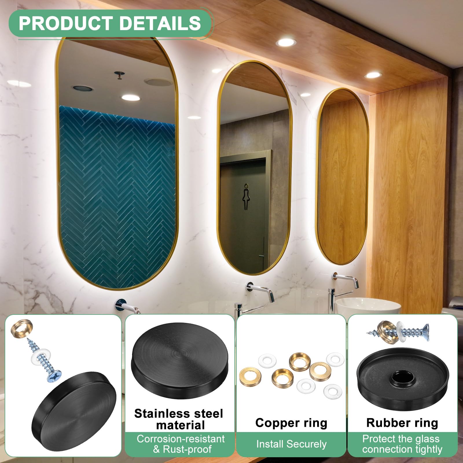 M METERXITY 20-Pack Screw Covers Caps, 1.57