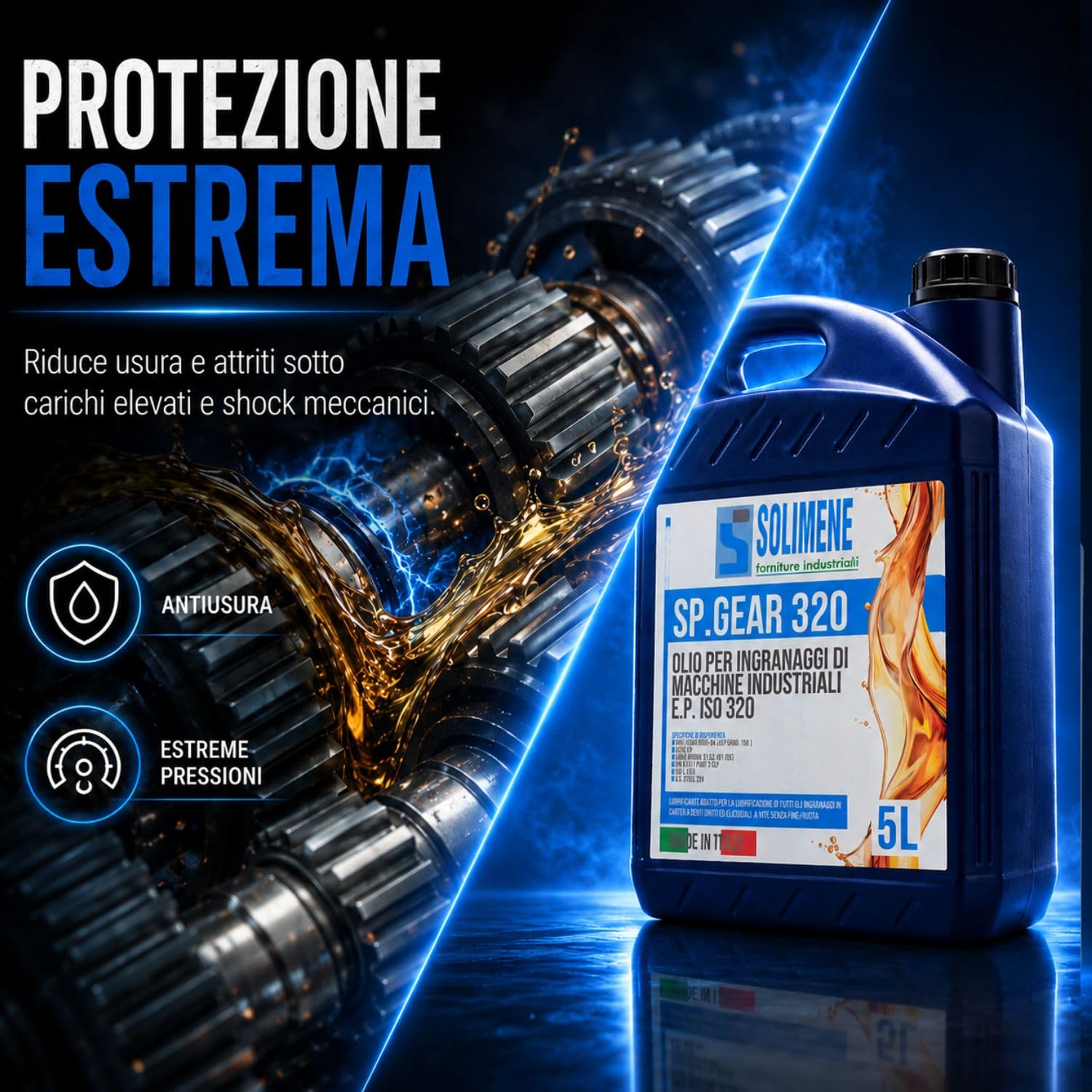 OLIO EP 320 GR PER RIDUTTORI E INGRANAGGI ALTA QUALITA' 5 LT
