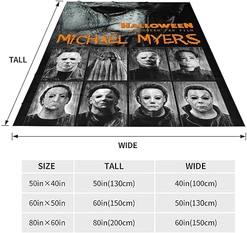 Miniatura 2 de Nice Michael Halloween Myers - Manta de franela de Halloween y mantas para sofá, manta súper acogedora con aire acondicionado de 40 x 50 pulgadas