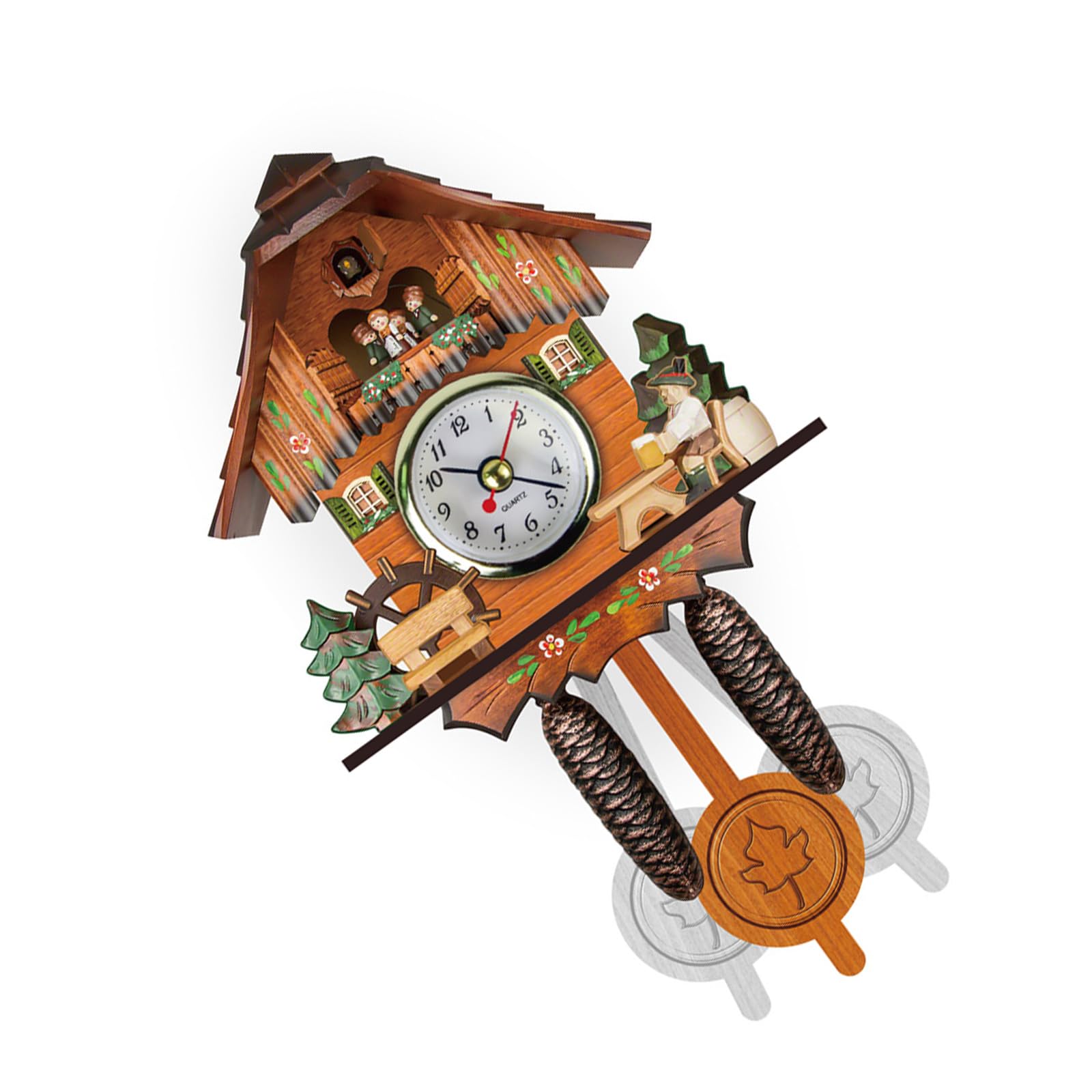 Yhplxyuus Timekeeping Wood Bird Clock Enhances Living Room Ambiances Battery Operated Wall Clock Home Decoration Home Living Room