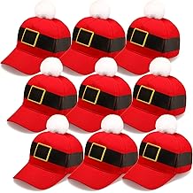 Kenning 6 Pcs Christmas Hat Baseball Cap Funny Adjustable Santa Hats Adult Reindeer Caps Ugly Sweater Hat for Men Women Holiday (Santa Style)