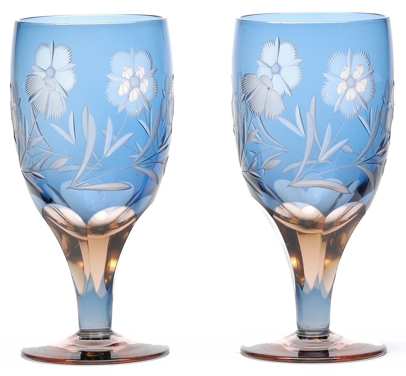 新品未使用 江戸切子 硝子工房 彩鳳 足付ビール杯 薔薇 撫子文様 ペアグラス Amazon.co.jp: 江戸切子 硝子工房彩鳳 撫子文様 足付ビール杯ペア M-68