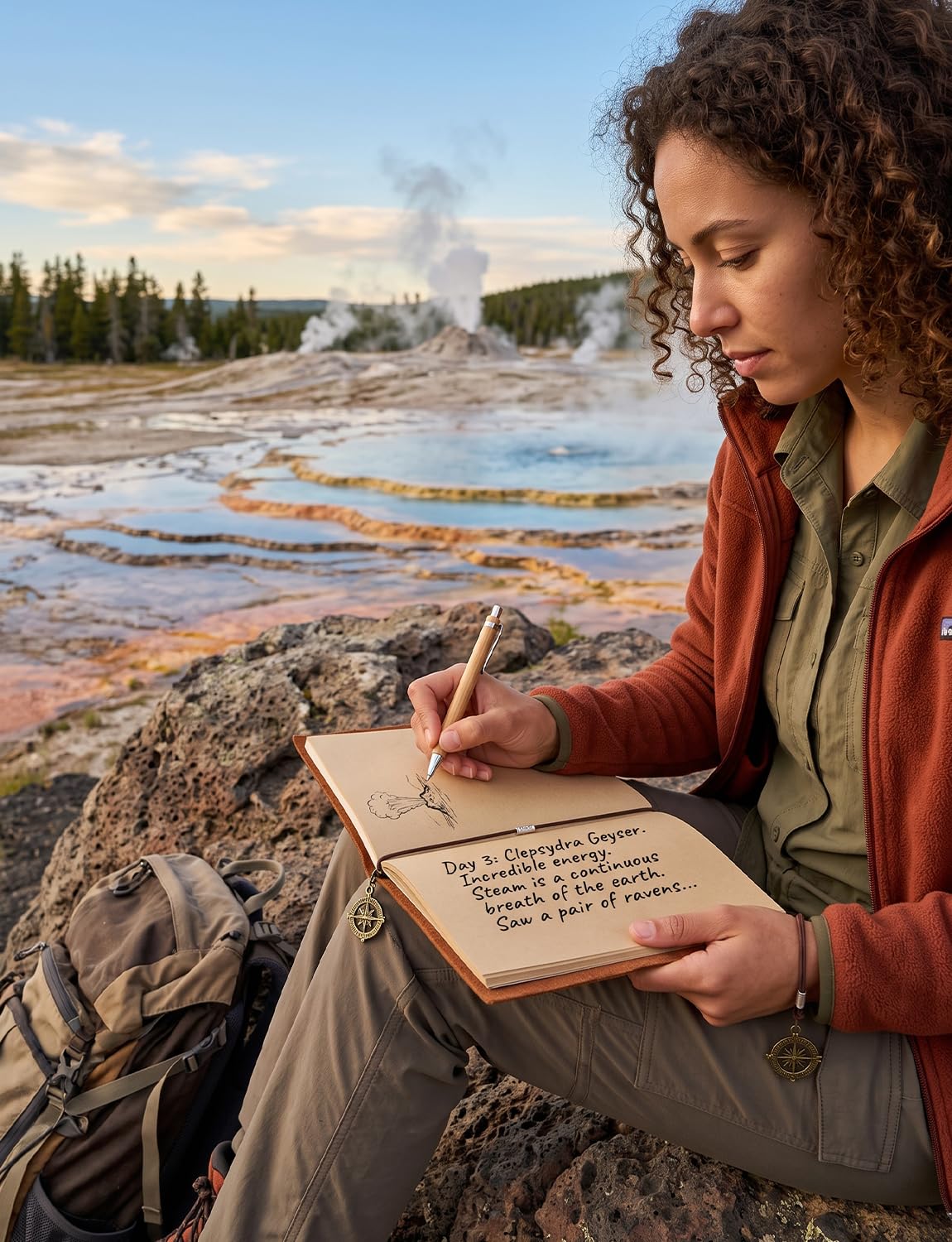 Refillable Genuine Leather Vintage Travelers Notebook with Initials (S) | Diario di viaggio con 3 inserti, 1 portapenne, 1 clip, regalo personalizzato per donne e uomini, compleanno, Natale