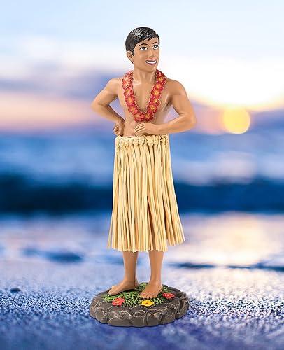 Miniatura 5 de Hawaii Hula Boy - Cabezal de tablero para decoración de conductor, tamaño mediano, 6.3 pulgadas de alto
