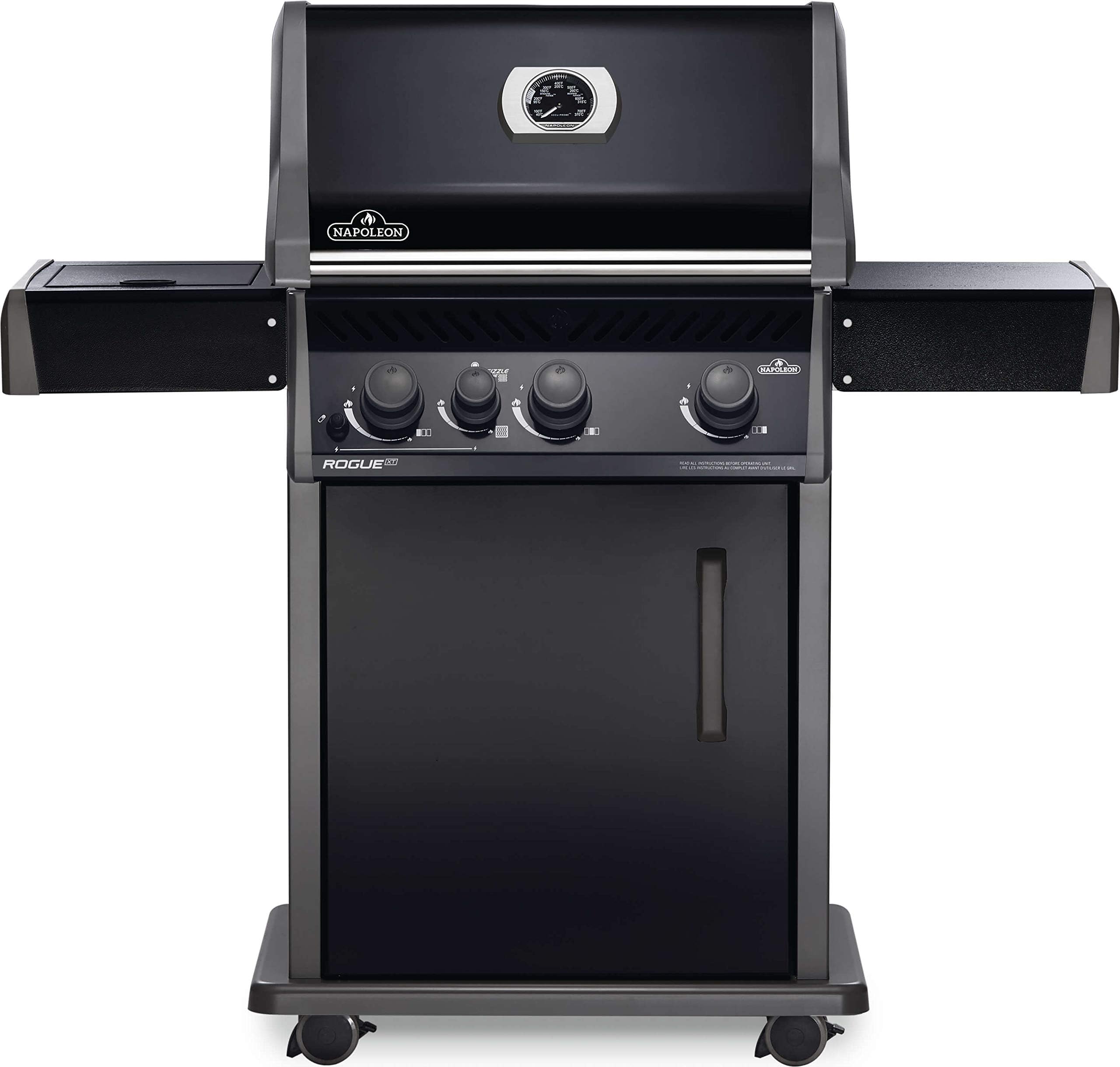 Rogue XT 425 Natural Gas Grill with Infrared Side Burner, Black