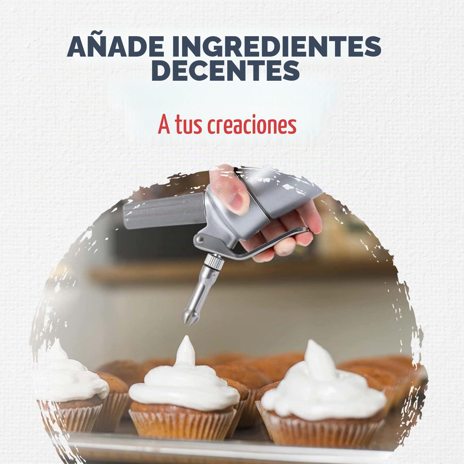 500 ml Sifón de Cocina Espumas, con 3 Boquillas y 1 Cepillo, Sifon de Nata para Decorar Pasteles de Cumpleaños