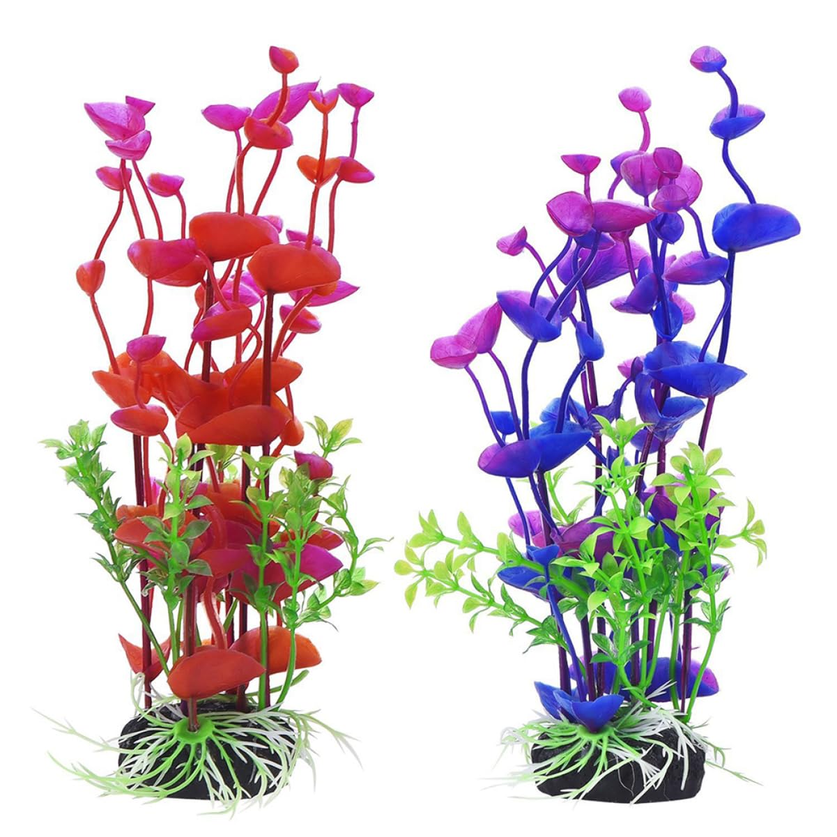FRCOLOR 6 Unidades Decoraciones para acuarios Plantas Artificiales Plantas de Acuario, Plantas de Acuario, Plantas Artificiales para Mascotas