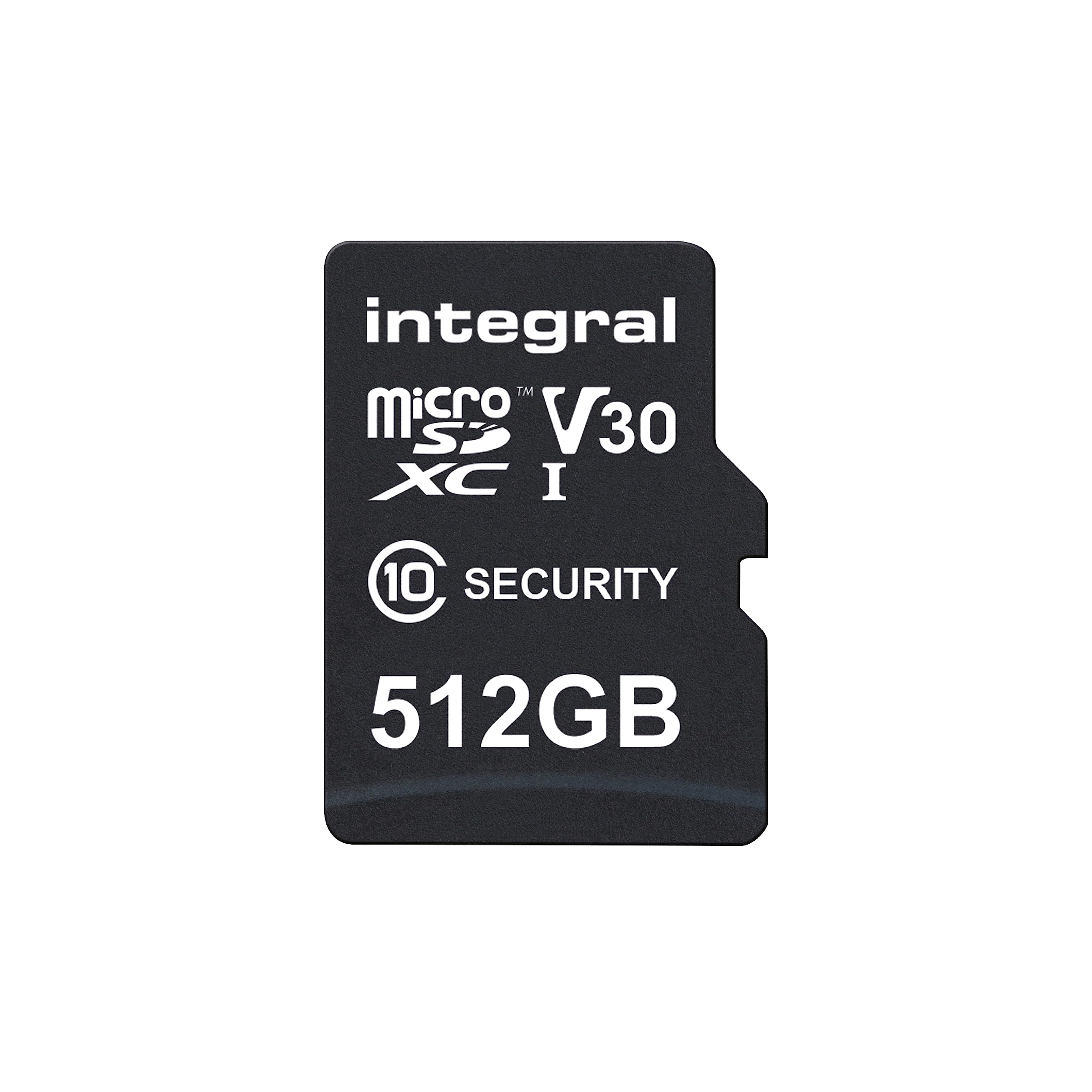 Integral Carte de sécurité Micro SD 512 Go pour caméras embarquées, caméras domestiques, vidéosurveillance, caméras corporelles et Drones Durée de Vie prolongée et Enregistrement fiable à Chaque Fois