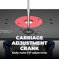 Vista 2 de Kreg PRS5000 Precision Router Lift - Router Table Lift System - Durable Router Plate Insert - Router Table Plate Insert - For Quick, Accurate