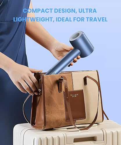 Miniatura 7 de Secador de pelo, secador de pelo iónico, secador de pelo profesional de alta velocidad con motor de 150,000 RPM para secado rápido, 5 temperaturas3