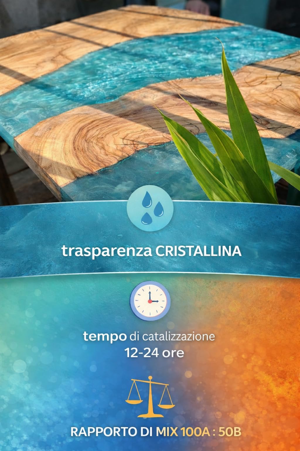 750g Resina Epossidica Trasparente di Alta qualità (la più usata) - No bolle, No Ingiallimento - Ideale per creazioni artistiche, rivestimento superfici, Bricolage, DIY, Modellismo - DeltaResins