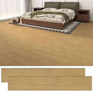 30 Sq.Ft. Peel and Stick Vinyl Floor Tiles 36" x 6" Wood Look Planks, 20 Pack Waterproof Self-Adhesive Flooring Tiles, DIY for Renter, Kitchen, Living Room, RV, Oak Brown
