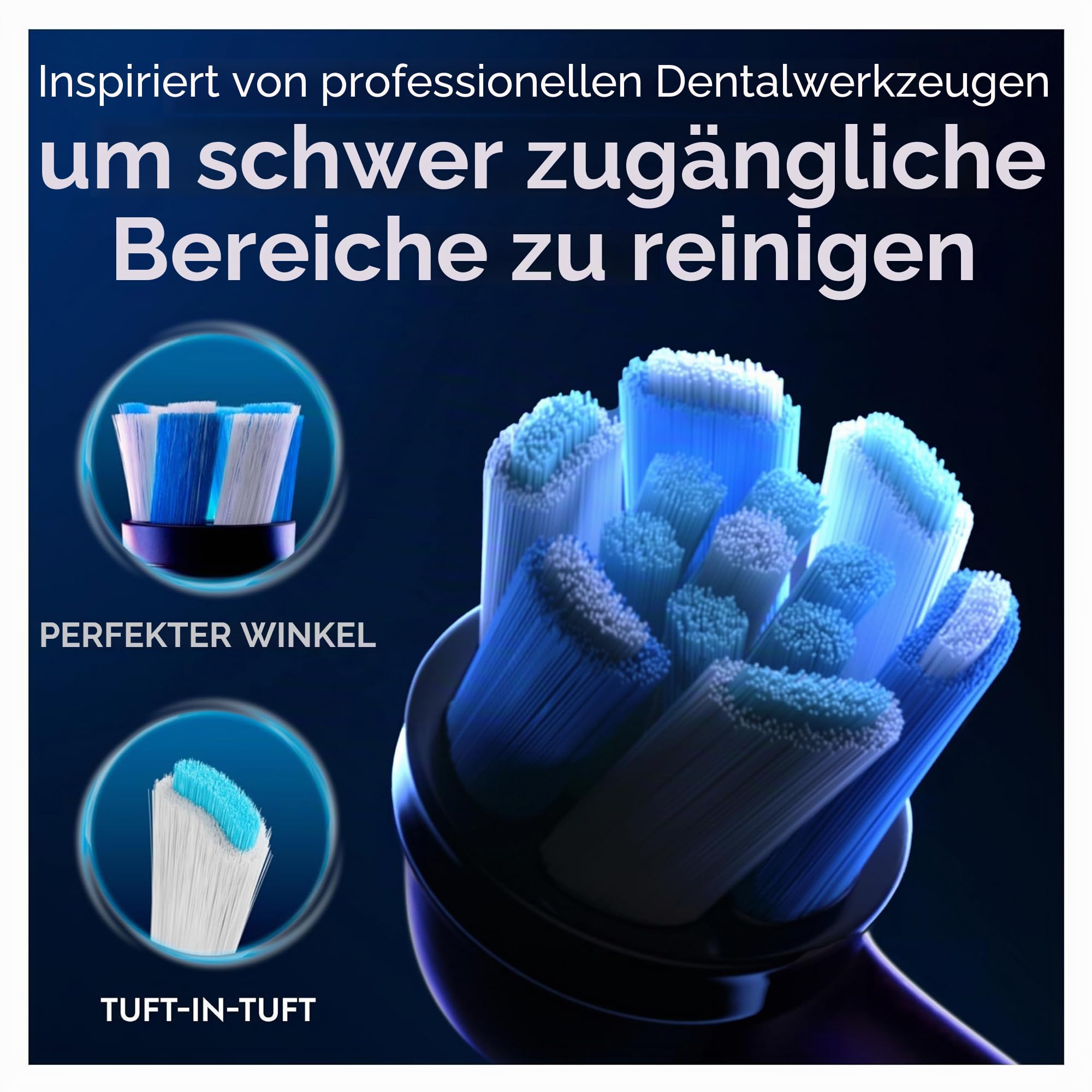 Oral-B Ultimate Clean Ersatzbürsten, Schwarz, Tiefenreinigung, Entfernung von Zahnbelag, runde Bürste für elektrische Oral B iO, 8 Stück