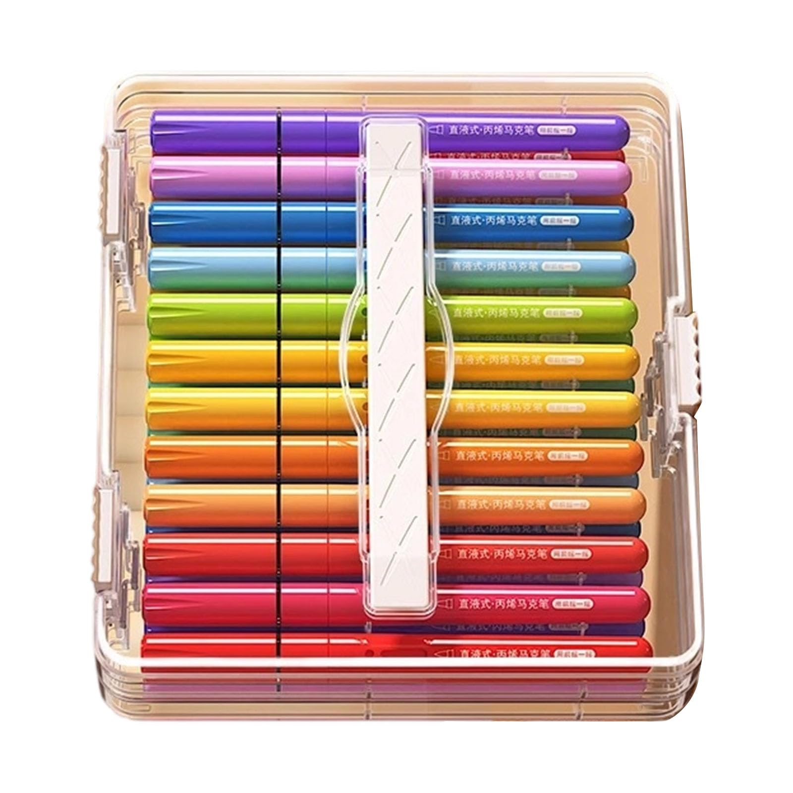 Buxuaaaa 12/24 Colors Acrylic Paint Pens with Soft Tips, Quick-Drying Art Markers for Kids Rock Painting & Glass Craft Graffiti Marker