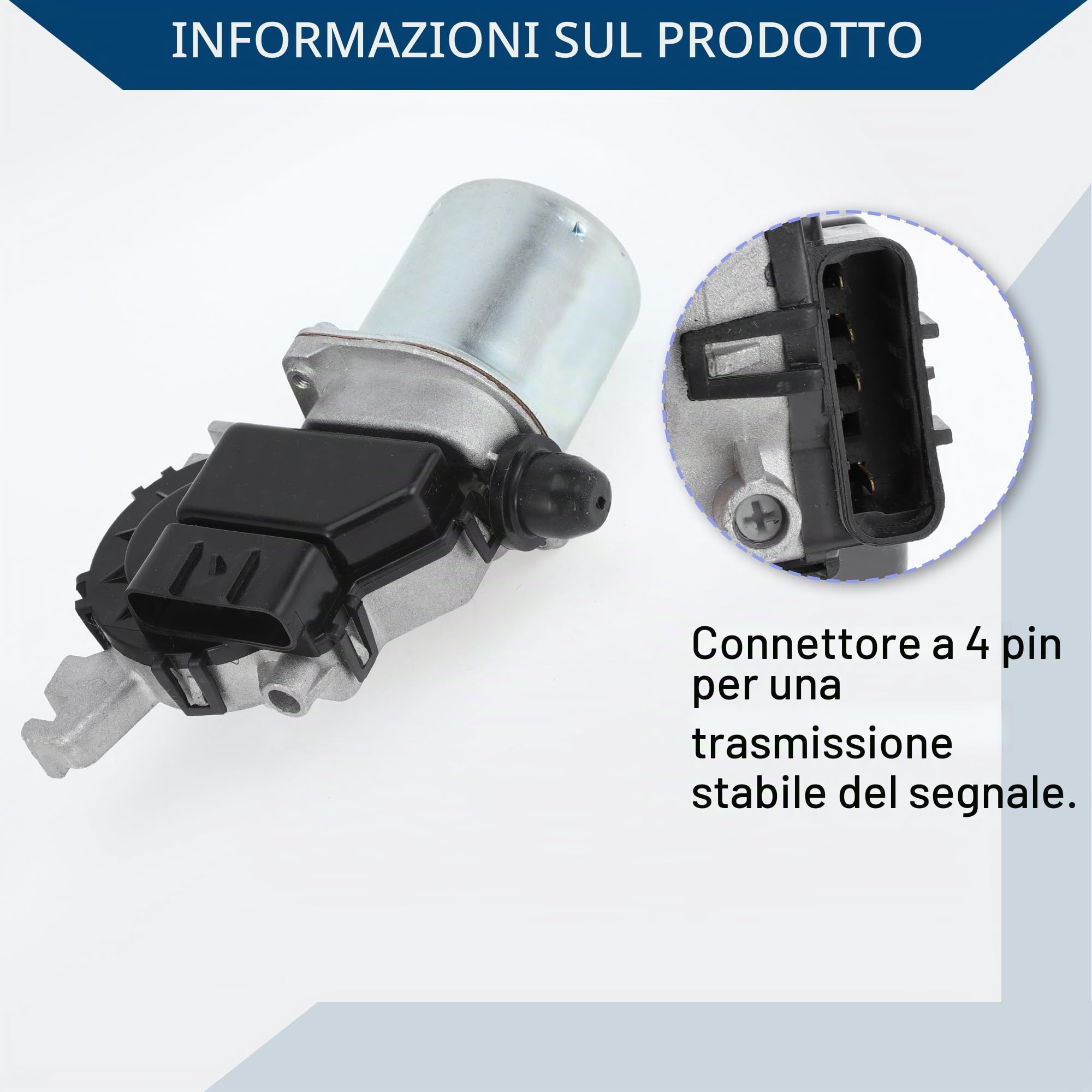 Motore Tergicristallo Anteriore 4 Pin Per Fiat Panda II 03-13