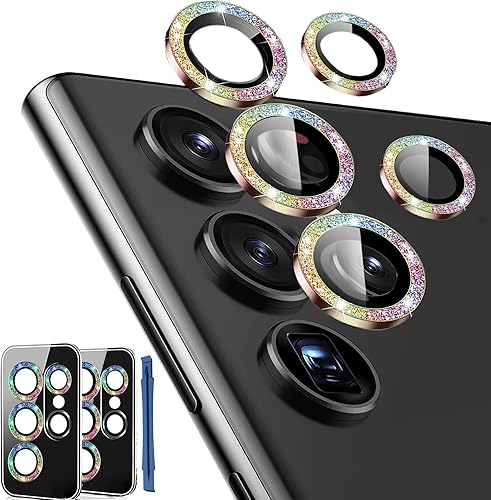 Miniatura 1 de IMBZBK Paquete de 5+5 para Samsung Galaxy S23 Ultra, protector de lente de cámara, accesorios, protector de pantalla de cámara, vidrio templado para