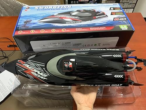 Miniatura 4 de WLtoys WL916 Barco RC 37.3 mih Barcos de control remoto de alta velocidad 2.4GHz RC Boat Toy Regalo para niños adultos Capsize alarma de batería