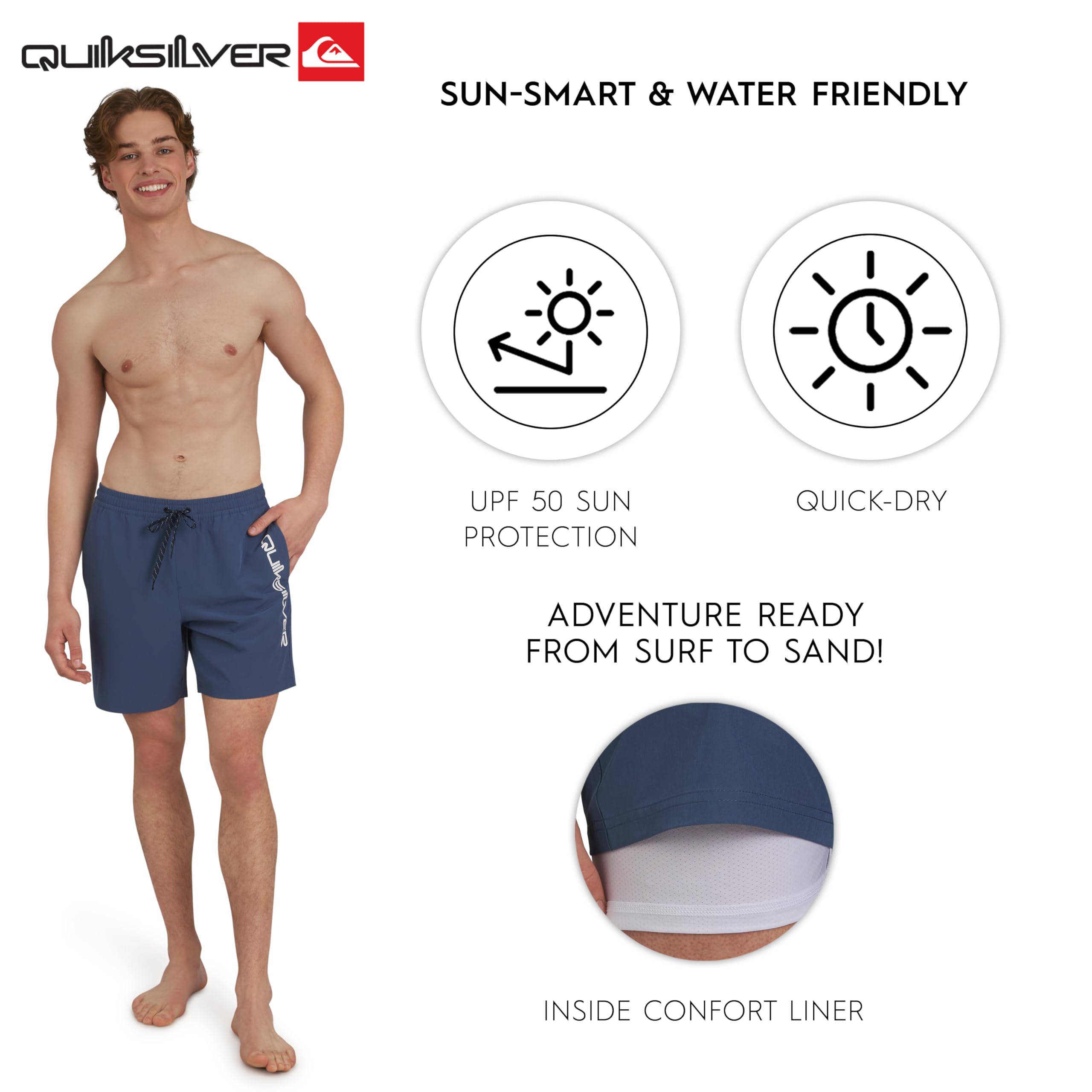Quiksilver Herren Swimwear Regular Fit Stretchable Comfort Liner Badehose (1er Pack)