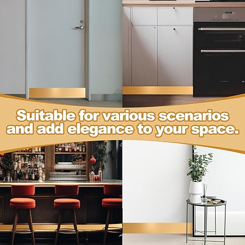 Miniatura 7 de Yaocom 2 piezas de placa de patada de puerta, placa de patada para puerta exterior, interior, placa de zócalo comercial, protectores de puerta