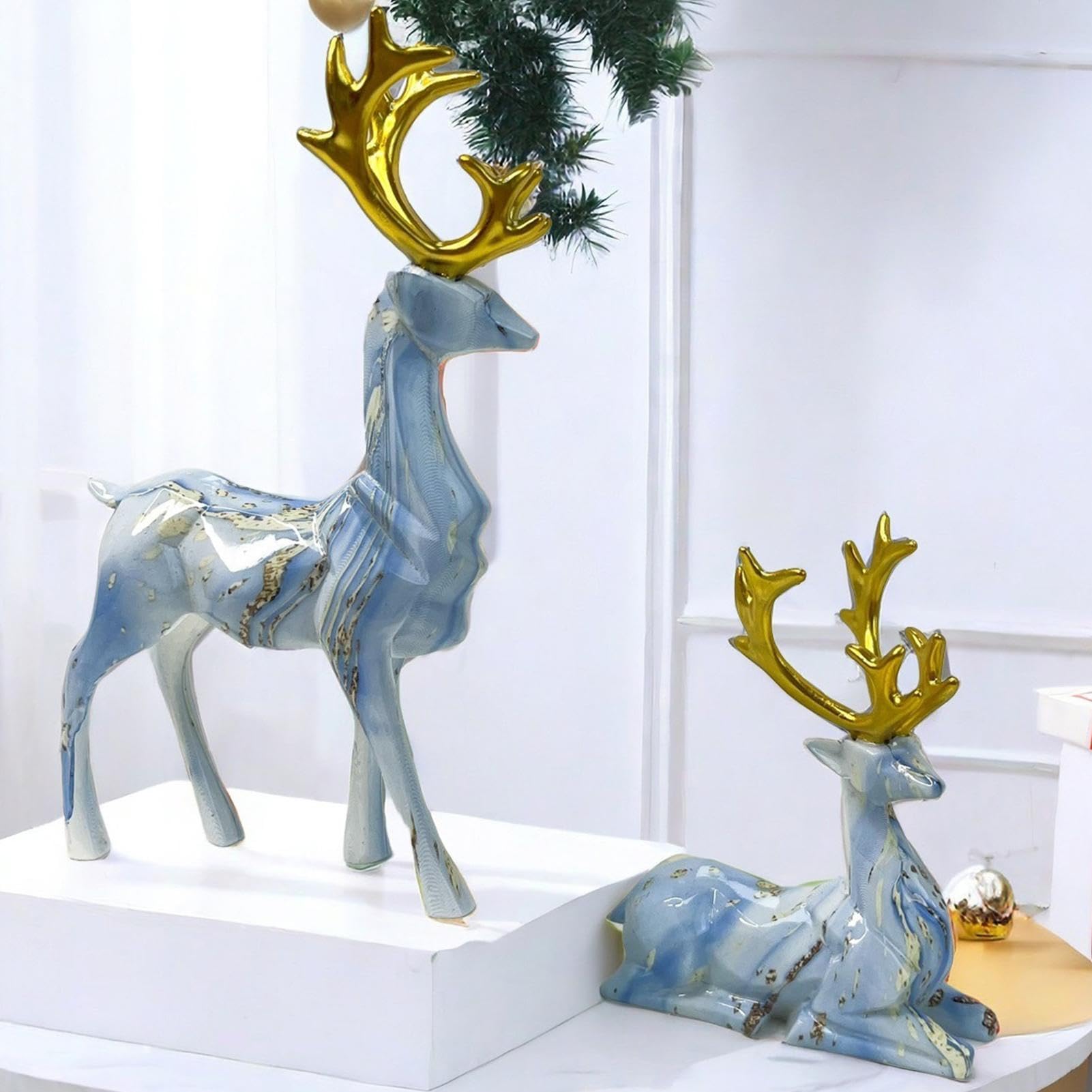 Amazon.co.jp: クリスマスのトナカイの置物、鹿の像,ビスタプリント