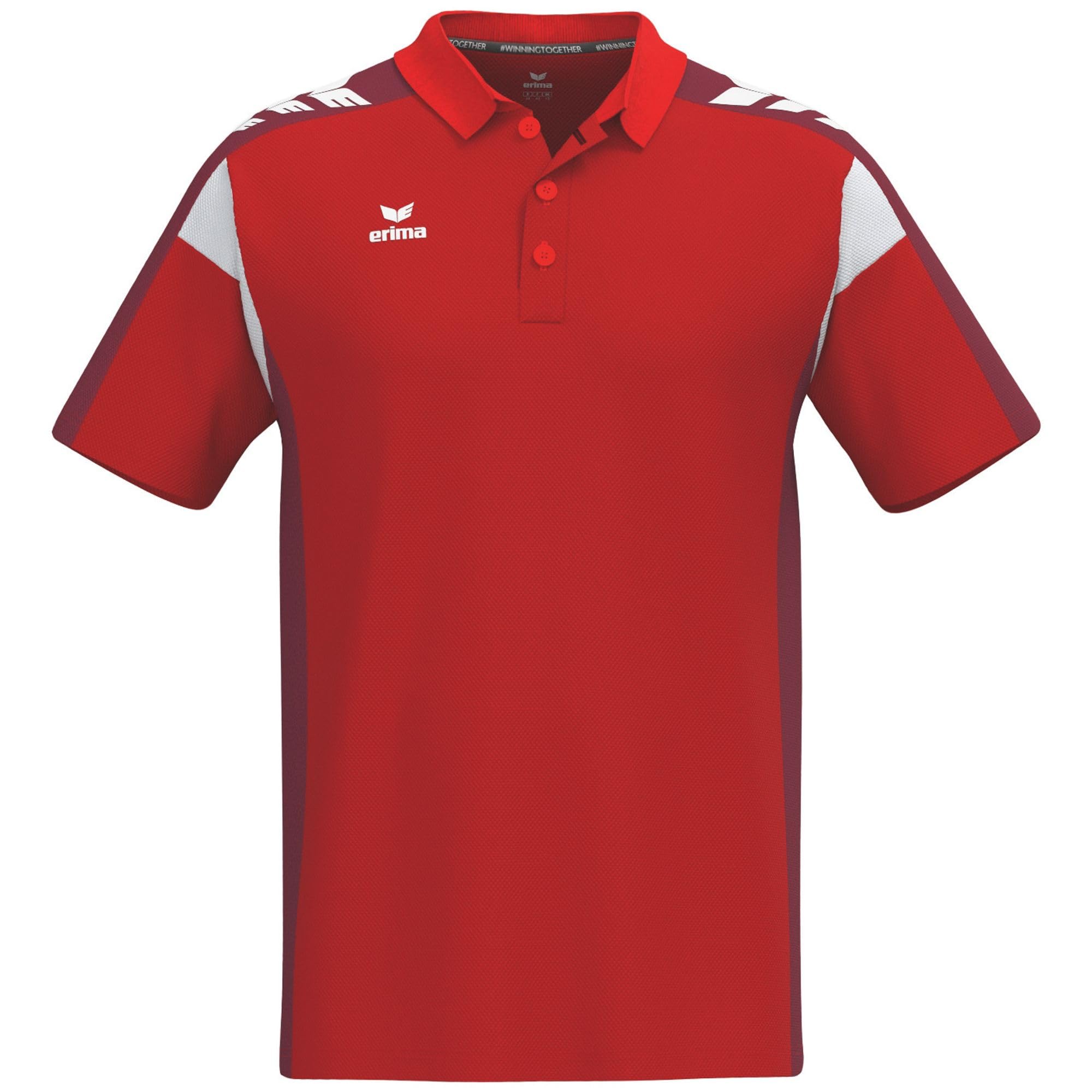 Erima Unisex Celebrate 125 Performance Polo Shirt (1112501), red/new Bordeaux, XXL