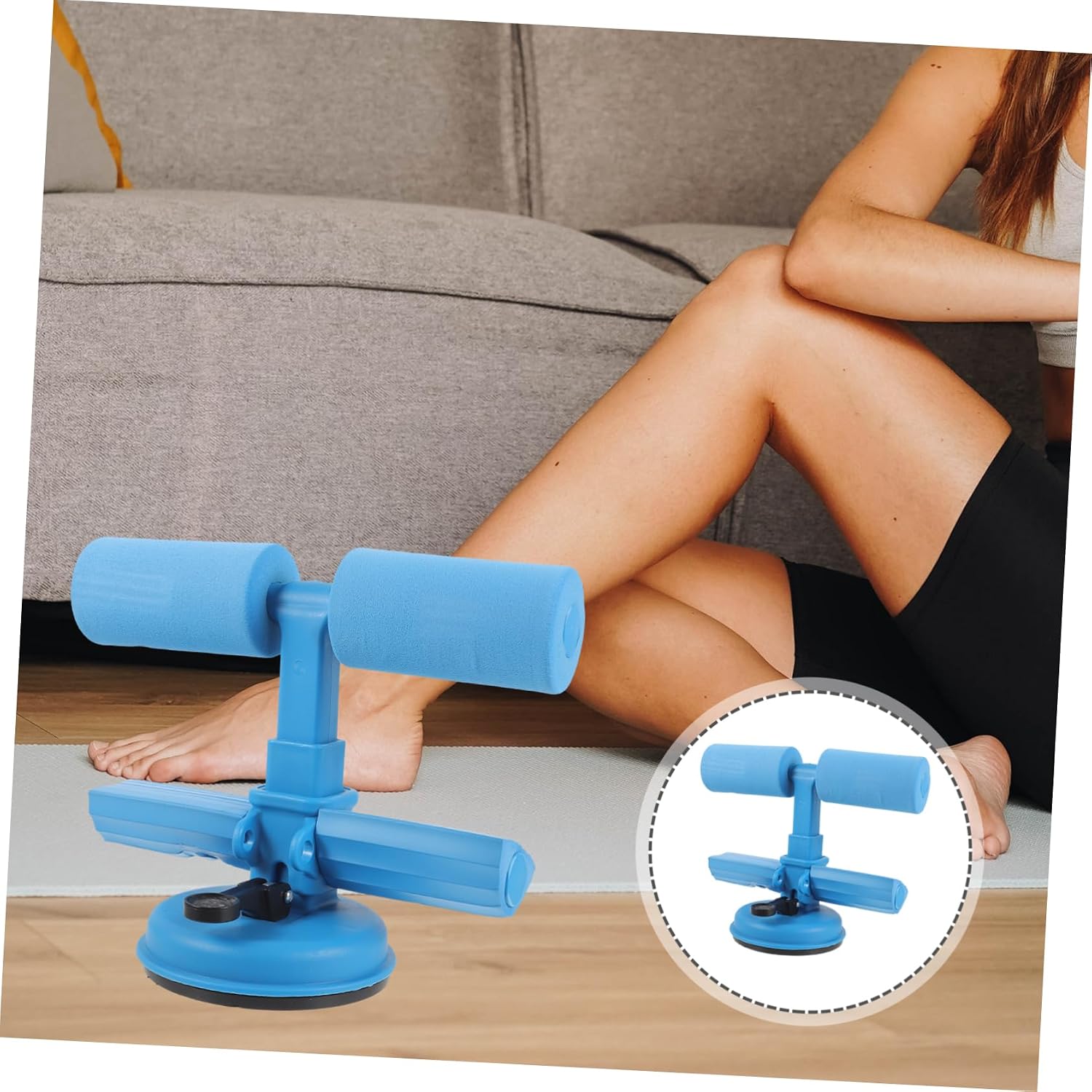 Portable Adjustable Abdominal Curl Assist Device for Home Workouts Durable Fitness Equipment with Suction Plate for Stability and Easy Storage for All Fitness Levels