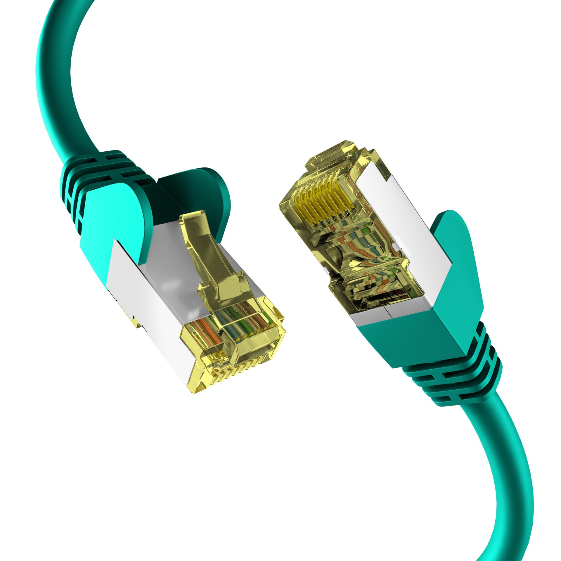 EFB-Elektronik - CAT. 6a Network Cable up to 10 Gbit - 0.15m LAN Cable Ethernet Cable Patch Cable with Jack/Kink Protection - RJ45 Connection, S/FTP PIMF Shielding - Green